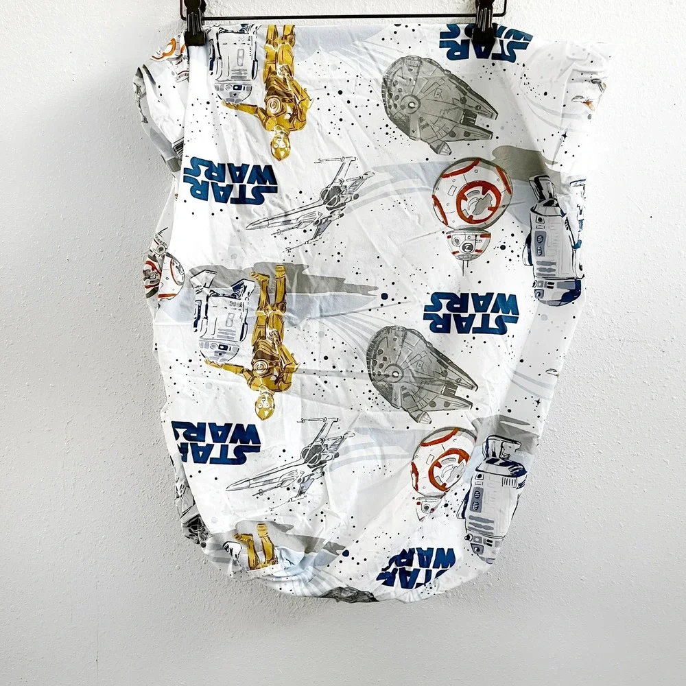 POTTERY BARN Star Wars Toddler Crib Fitted Sheet + Toddler Pillow Case